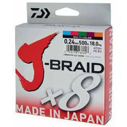 Fir Textil Daiwa J-Braid X8 Multicolor 018mm/12kg/150m