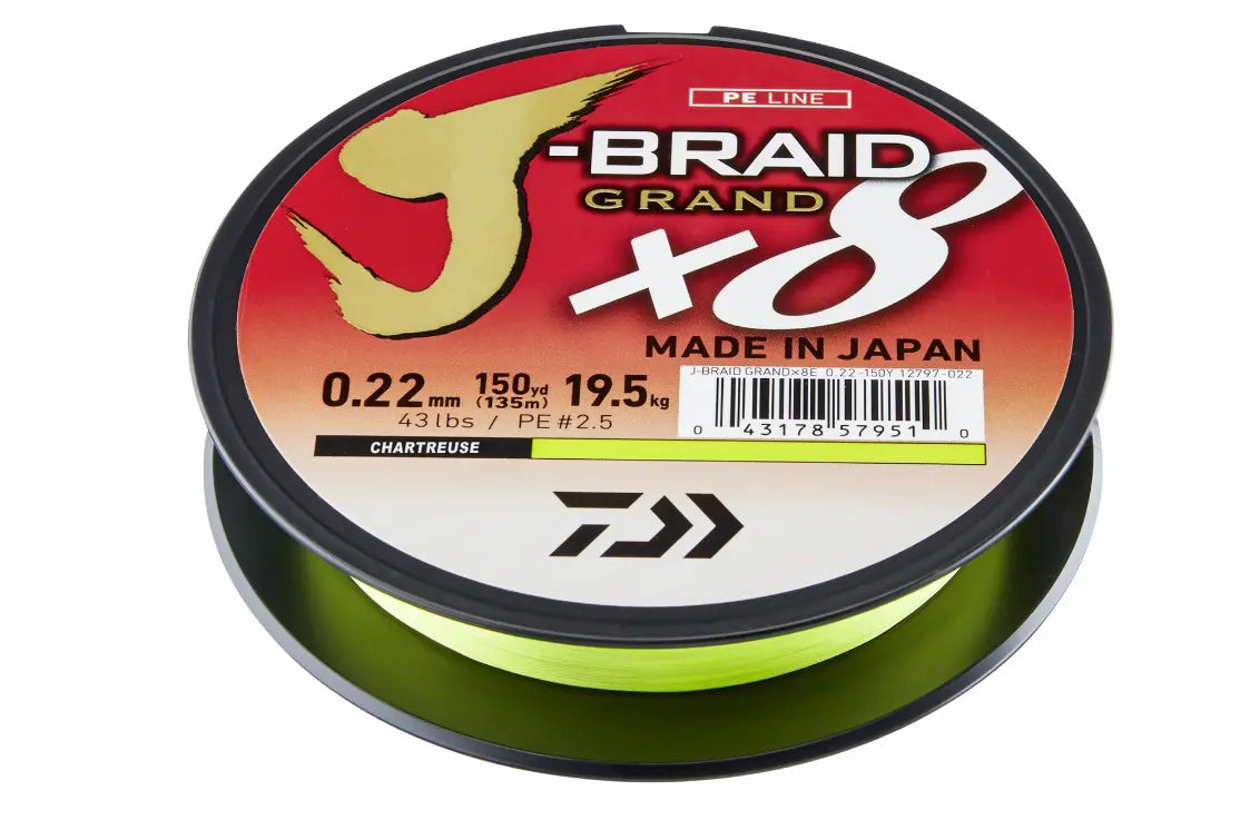 Fir Textil Daiwa J-Braid Grand X8e Chartr. 022mm/19,5kg/135m