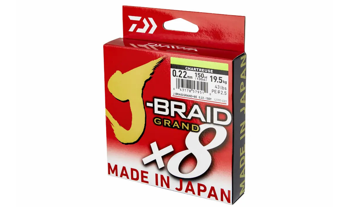 Fir Textil Daiwa J-Braid Grand X8e Chartr. 018mm/12,5kg/270m