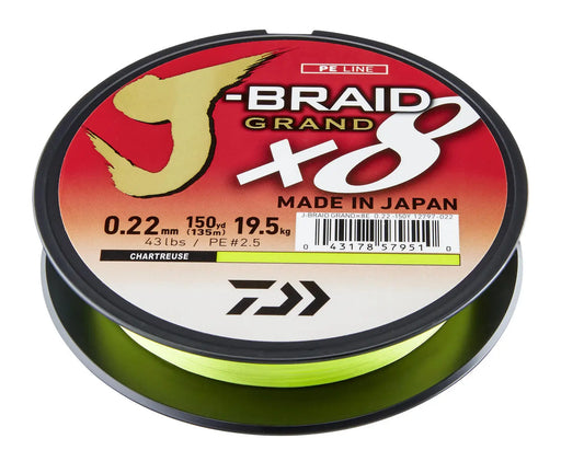 Fir Textil Daiwa J-Braid Grand X8e Chartr. 018mm/12,5kg/135m