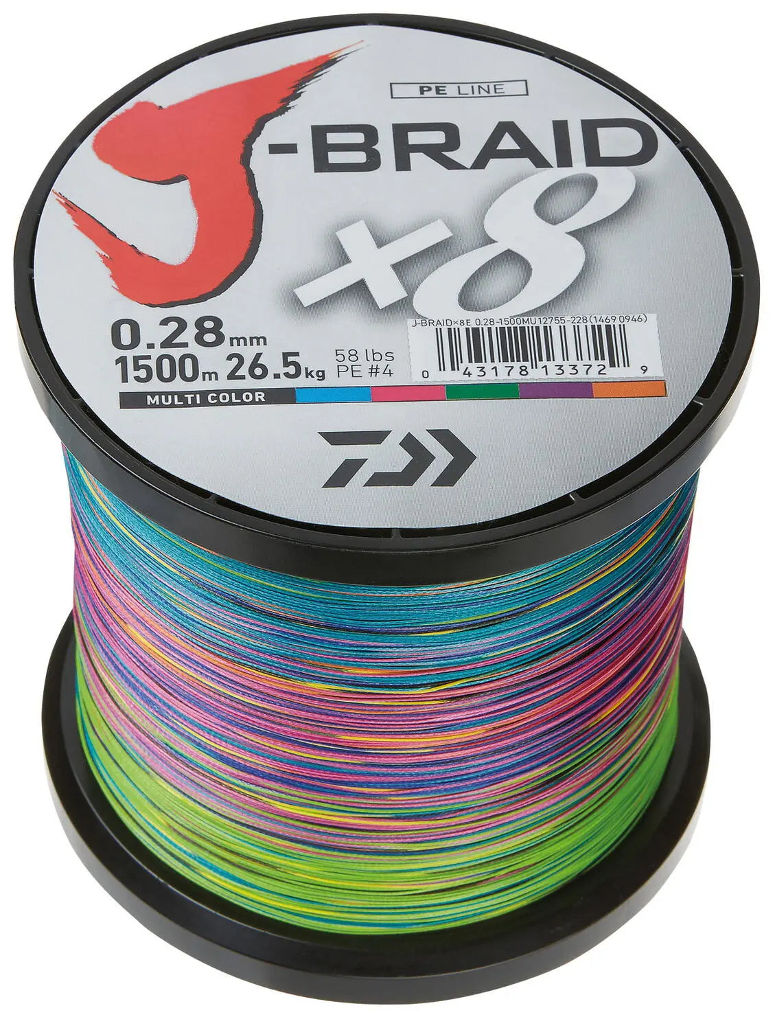 Fir Textil Daiwa Fir J-Braid X8 Multicolor 035mm/36kg/1500m