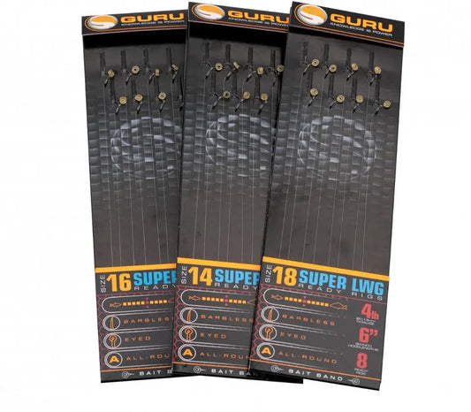 Carlige Guru Mont. Super Lwc Bait Band Nr.14 017mm/15cm 8buc/Pl
