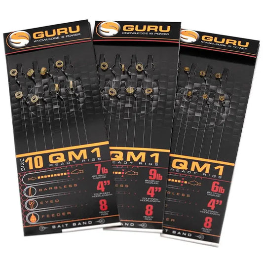 Carlige Guru Mont. Carlig Qm1 Bait Bands Nr.14 017mm 8buc/Pl