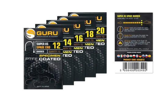 Carlige Guru Carlig Super Xs Nr.12 Spade/Barbed 10buc/Pl