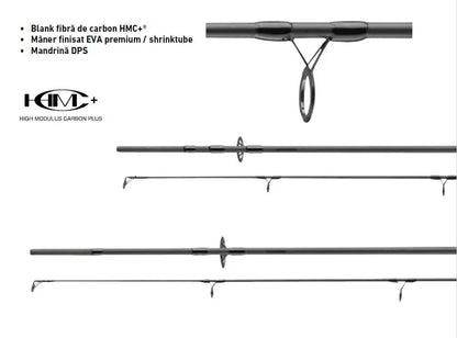 Daiwa 3buc Black Widow Xt Carp 3,60m/325g/3.0lbs