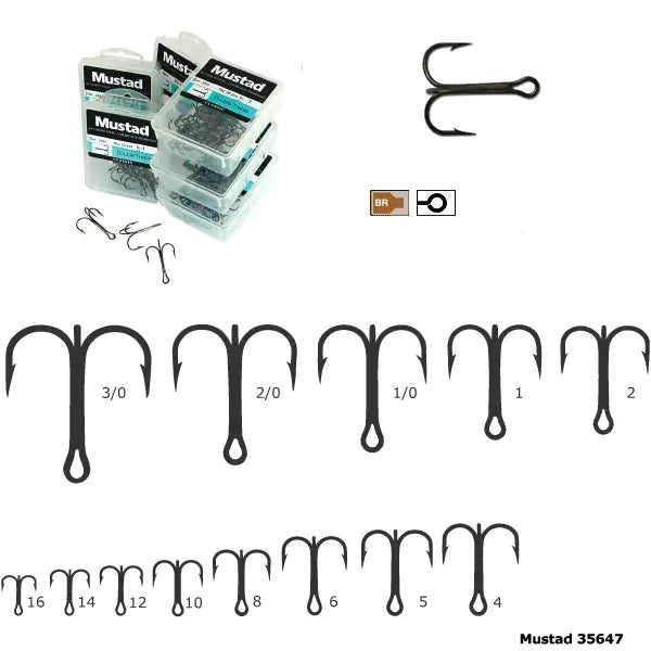 Mustad Ancora Tripla Bronz,rotunda .