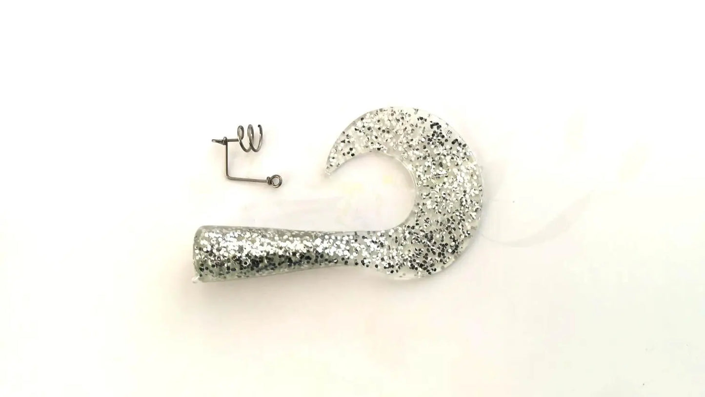 Vobler STRIKE PRO COADA DE SCHIMB PT. WOLF TAIL JR. SILVER GLITTER