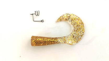 Vobler STRIKE PRO COADA DE SCHIMB PT. WOLF TAIL JR. GOLD GLITTER