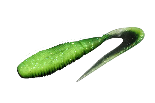 Jackall Shad Rhythm Grub 2,4inch Chartreuse Back Black 4buc/Pl
