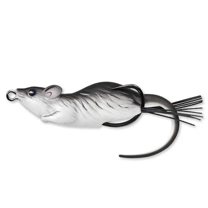 Live Target Hollow Body Mouse Walking Bait 7cm/14g Black/White