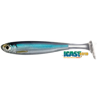 Live Target Slowroll Shiner Paddle Tail 10cm 201 Silver/Blue