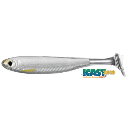 Live Target Slowroll Shiner Paddle Tail 10cm 134 Silver/Pearl