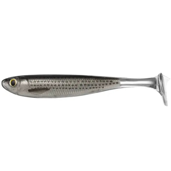 Live Target Slow-Roll Mullet Paddle Tail 10cm 717 Silver/Black