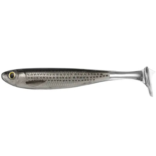 Live Target Slow-Roll Mullet Paddle Tail 10cm 717 Silver/Black