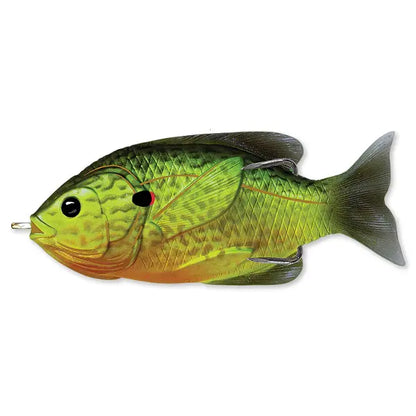 Live Target Hollow Body Sunfish Walking Bait 9cm/18g Floating Florescent/Pump