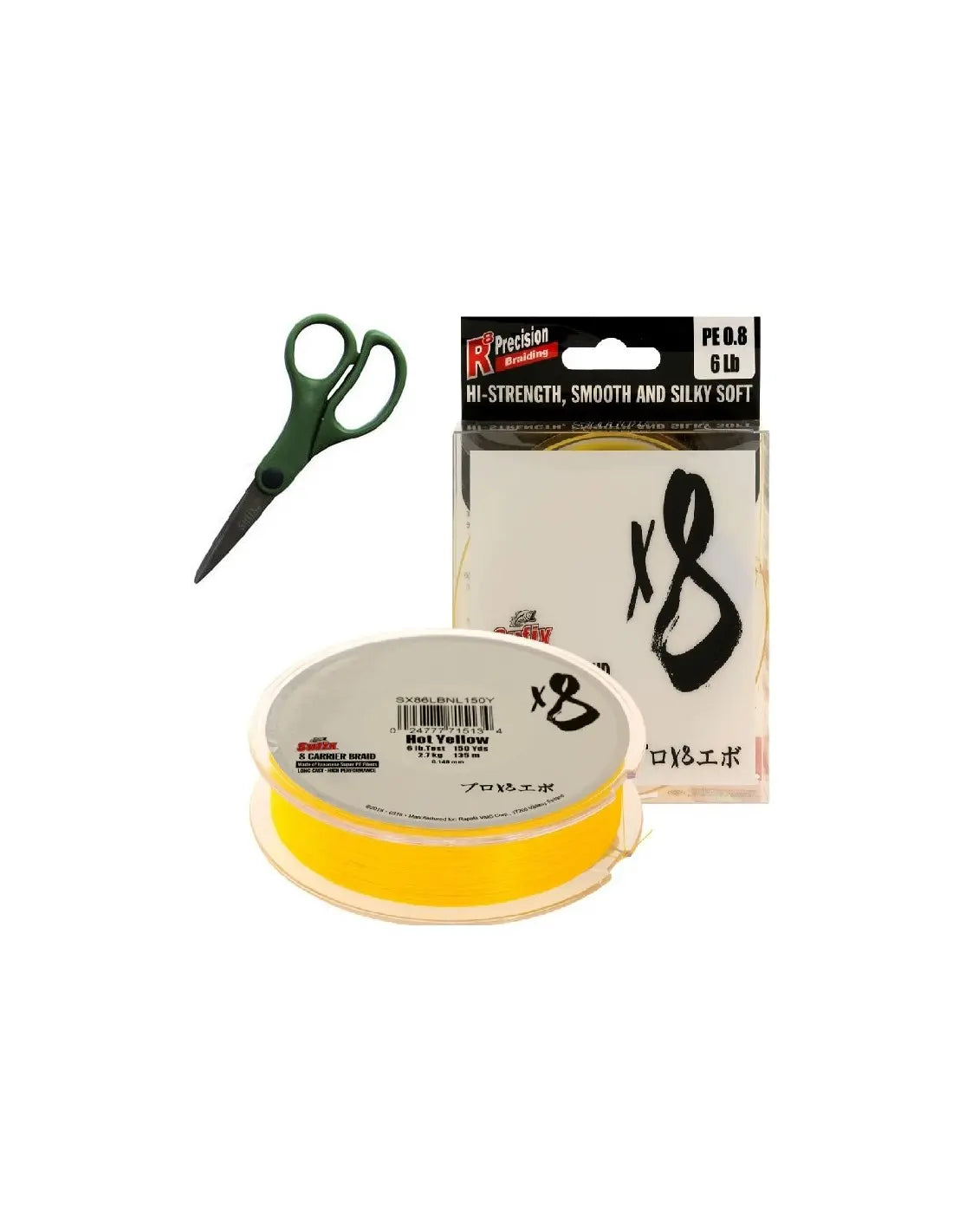 Sufix Sufix X8 135M 0.104MM 5.0KG 11LB HOT YELLOW + forfecuta