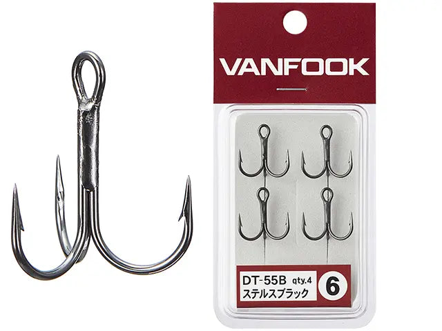 Ancore Vanfook DT-55B Treble Hook Short Shank Medium Heavy #8 - 5pcs