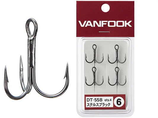Ancore Vanfook DT-55B Treble Hook Short Shank Medium Heavy #8 - 5pcs