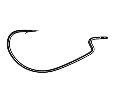 Carlige offset Vanfook Worm-55 Stealth Black Offset Hooks 4/0