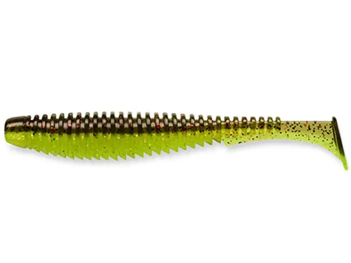 FishUp U-Shad 10.1cm #203 Green Pumpkin Flo Chartreuse 10.1cm #203 Green Pumpkin Flo Chartreuse