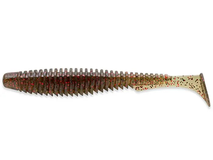 FishUp U-Shad 10.1cm #045 Green Pumpkin Red &amp; Black 10.1cm #045 Green Pumpkin Red &amp; Black