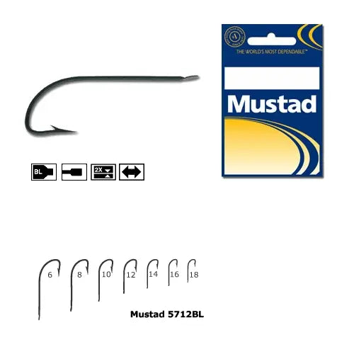 Mustad Cirlig Cristal,negru,fin,tija Lunga .