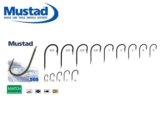 Mustad Carlig Mustad Negru Mat Revers