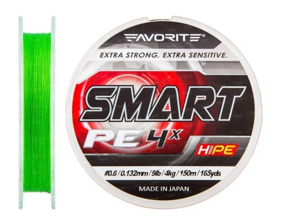 Fir textil Favorite Smart PE 4X Fluo Green 150m # 0.6 / 0.132mm / 9lb