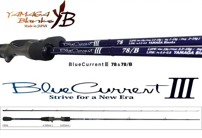 Yamaga Blanks Yamaga Blue Current Iii 78/b Cast 2.425m 2-15gr
