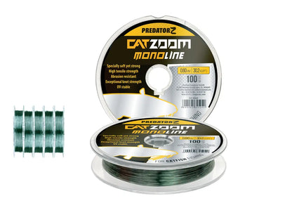 Predator-z Fir Monofilament Catzoom Catfish 80m 1.00mm 54.7kg Green