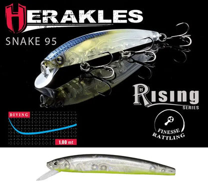 Vobler Herakles Snake 95sp 9.5cm 9gr Ghost Reaction Shad