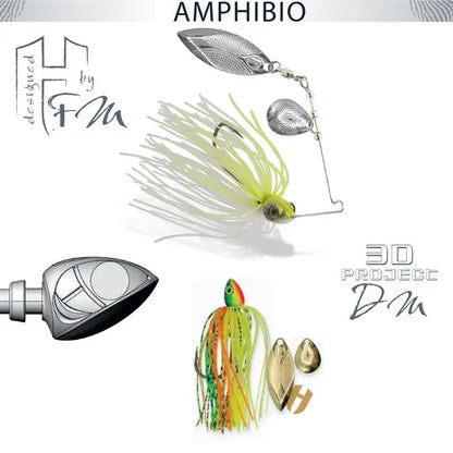 Spinnerbait Herakles Amphibio Tandem 1/4oz 7gr Fire Tiger