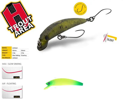 Vobler Herakles Teser 50ss 5.0cm 2.5gr Lime