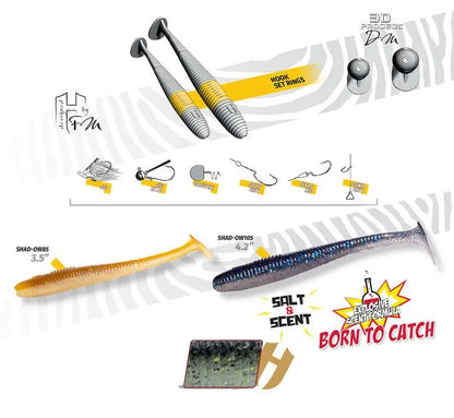 Shad Herakles Shad-ow70 2.75 7.0cm Clear Water