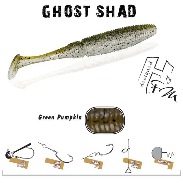 Herakles Ghost Shad 8.5cm Green Pumpkin