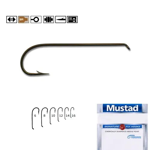 Mustad Cirlig Bronz,forjat,pt. Musca .