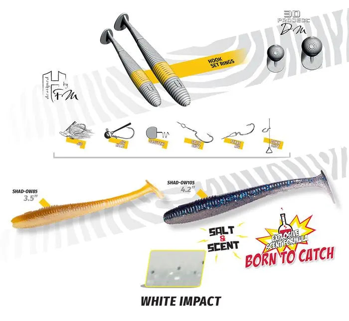 Shad Herakles Shad-ow105 4.2 10.5cm White Impact