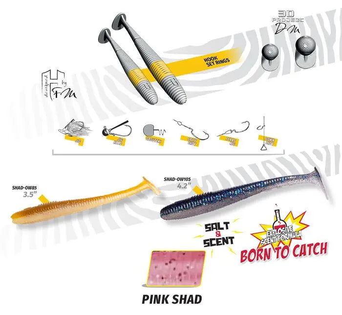 Shad Herakles Shad-ow105 4.2 10.5cm Pink Shad