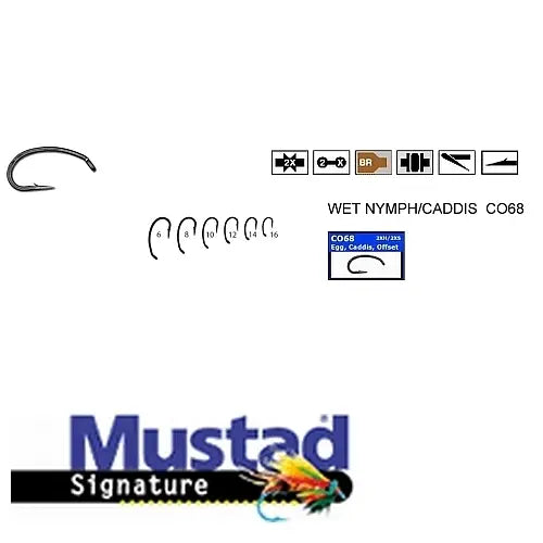 Mustad Cirlig Bronz,forjat,curbat,pt. Musca .