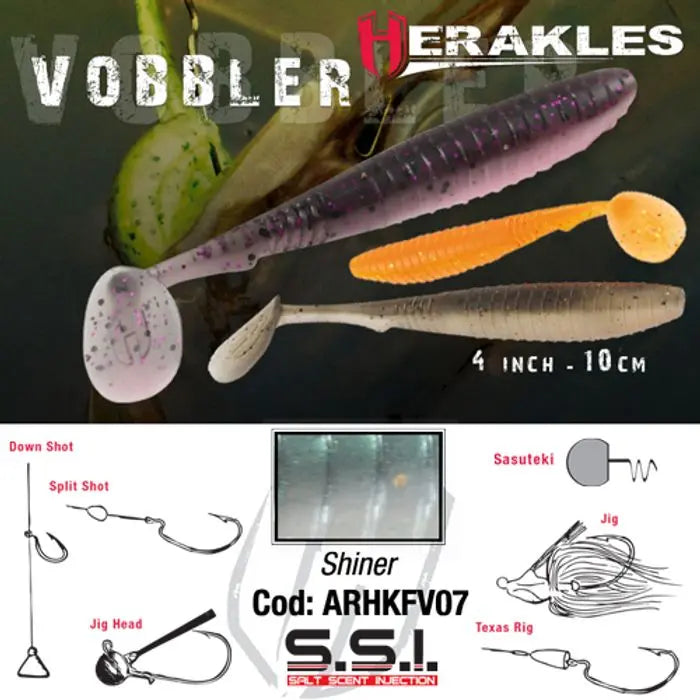 Shad Herakles Vobbler 4 10cm Shiner
