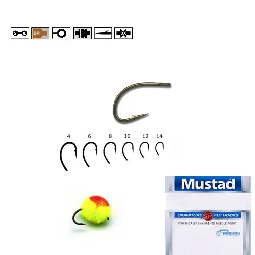 Mustad Cirlig Br.forjat Egg Caddis Pt Musca .