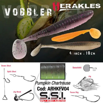 Shad Herakles Vobbler 4 10cm Pumpkin Chartreuse