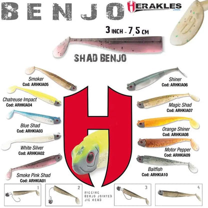 Shad Herakles Benjo 3 7.5cm Orange Shiner