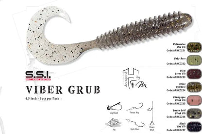 Herakles Viber Grub 4.5 11.4cm Plum Green Flk