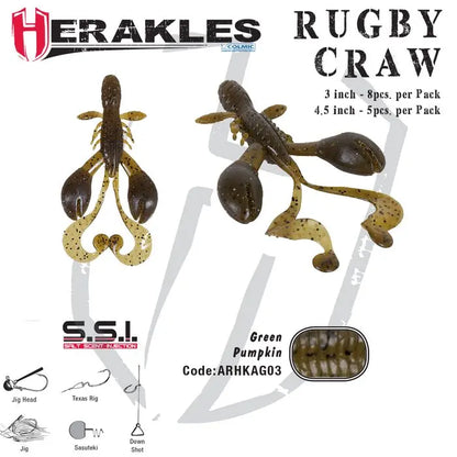 Grub Herakles Ruby Craw 3 7.6cm Green Pumkin