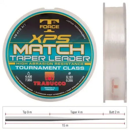 Fir Musca Trabucco Taper Leader T-Force Xps Match 018-028mm/15m