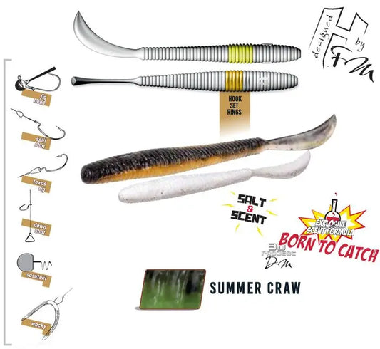 Herakles Leftail Worm 3.4 8.6cm Summer Craw