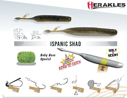 Shad Herakles Ispanic 4.5 11.4cm Baby Bass Special