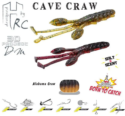 Herakles Cave Craw 3.8 9.6cm Alabama Craw