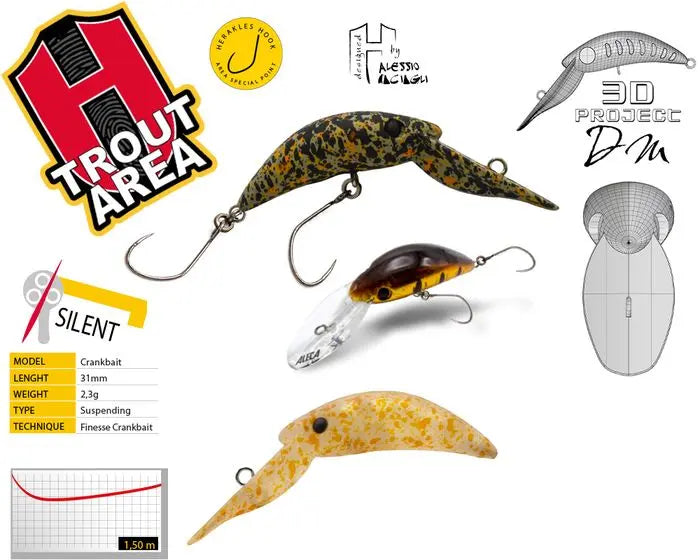 Vobler Herakles Aleca Sp 3.1cm 2.3gr Ghost Pellet Glow